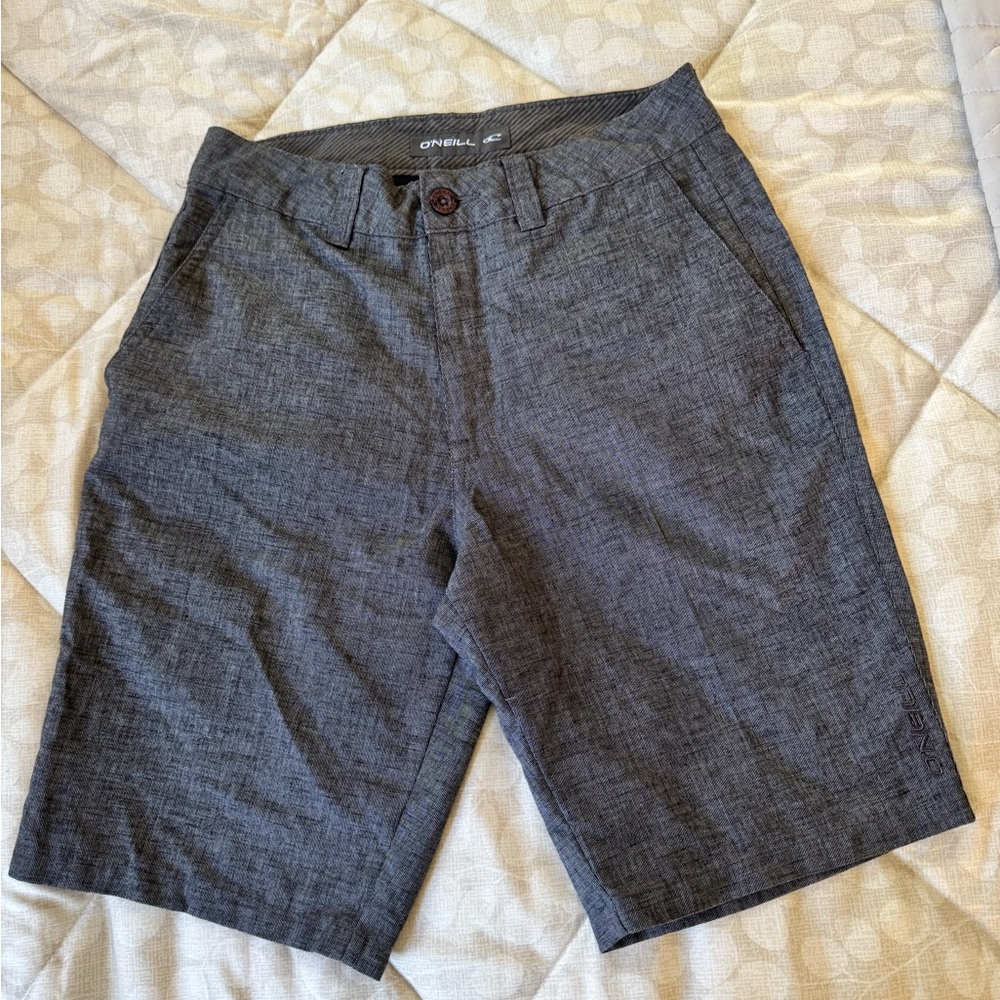 O'Neill Men's Charcoal Flat Front Shorts 20”